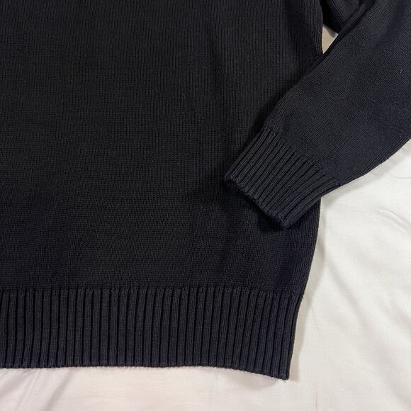 Dockers Christmas Sweater Mens Size M Black Fair Isle Reindeer Knit Pullover VTG - Picture 12 of 12